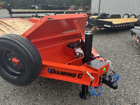 New 2027 Diamond C HDT210 Tilt Trailer, 82x20 (16ft+4ft) HUGE 10K Super Single Axles, Hydraulic Jack, #18460 Payload