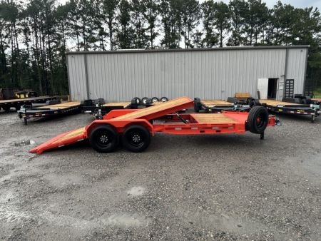New 2027 Diamond C HDT210 Tilt Trailer, 82x20 (16ft+4ft) HUGE 10K Super Single Axles, Hydraulic Jack, #18460 Payload