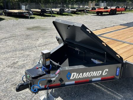 New 2027 Diamond C DET208 Tilt Trailer, 8.5x24 (20ft+4ft) Tilt with 8K Axles, #12,700 Payload