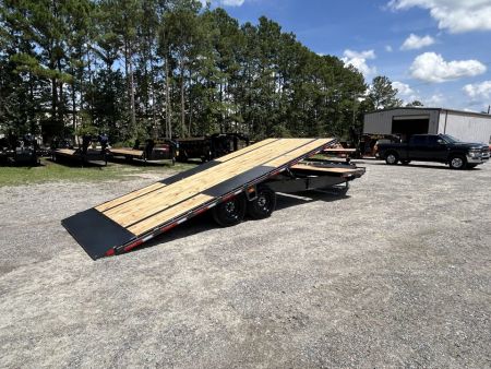 New 2027 Diamond C DET208 Tilt Trailer, 8.5x24 (20ft+4ft) Tilt with 8K Axles, #12,700 Payload