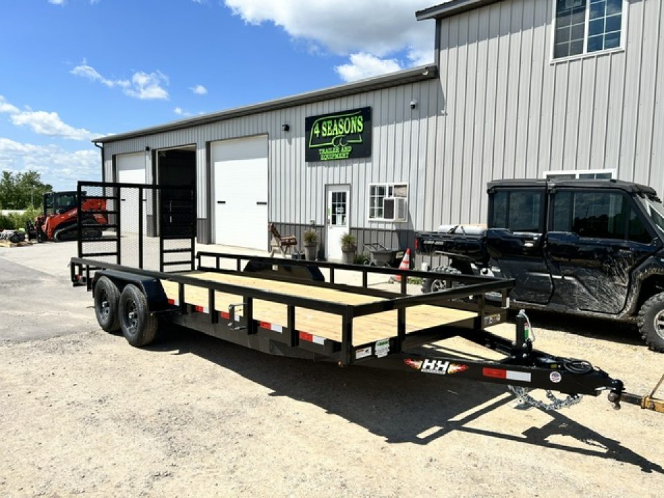 New 2027 H&H Trailers 82"X20' 9.9K HD 5' TALL LADDER GATE Utility Trailer