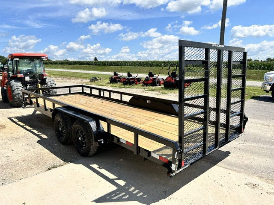 New 2027 H&H Trailers 82"X20' 9.9K HD 5' TALL LADDER GATE Utility Trailer
