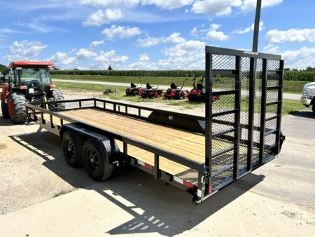 New 2027 H&H Trailers 82"X20' 9.9K HD 5' TALL LADDER GATE Utility Trailer