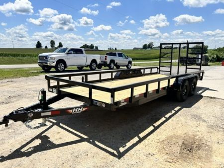 New 2027 H&H Trailers 82"X20' 9.9K HD 5' TALL LADDER GATE Utility Trailer