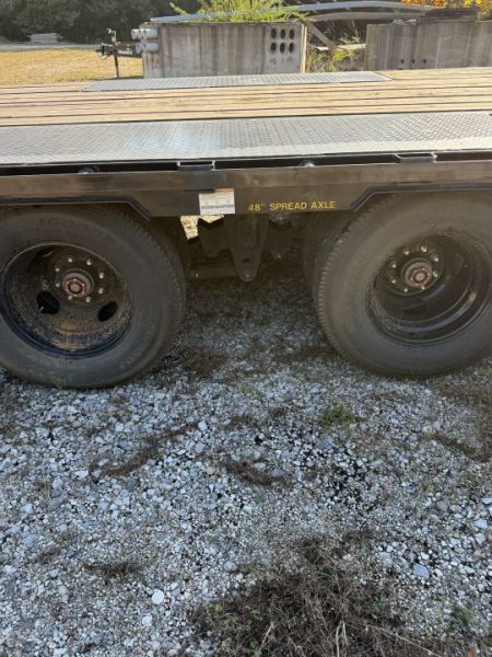 Used 2026 Big Tex 22GN-40 Flatbed Trailer, 35+5, MEGA RAMPS, 2 SPD JACKS, SPARE TIRE