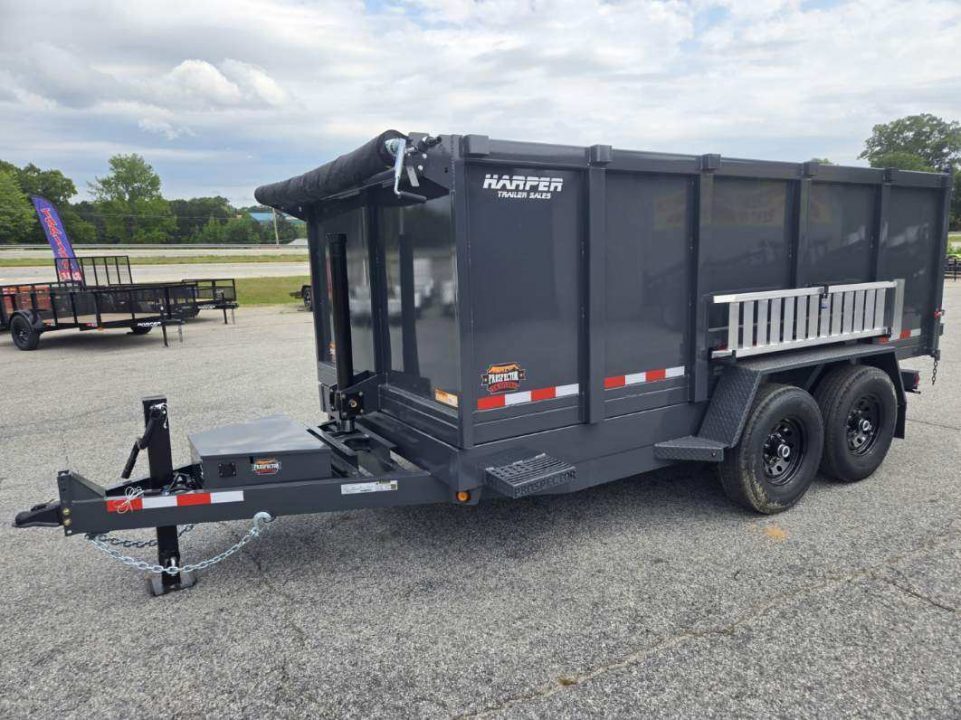 New 2027 PROSPECTOR 7X14 14K TELESCOPING DUMP TRAILER WITH 4' WALLS AND SPARE TIRE