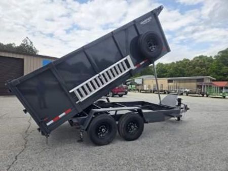 New 2027 PROSPECTOR 7X14 14K TELESCOPING DUMP TRAILER WITH 4' WALLS AND SPARE TIRE