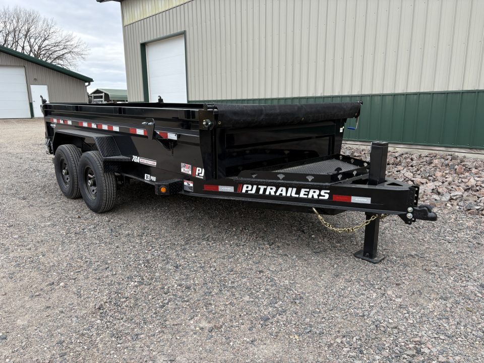 New 2027 14'x83"14k PJ Low Pro Dump Trailer - Hyd Jack