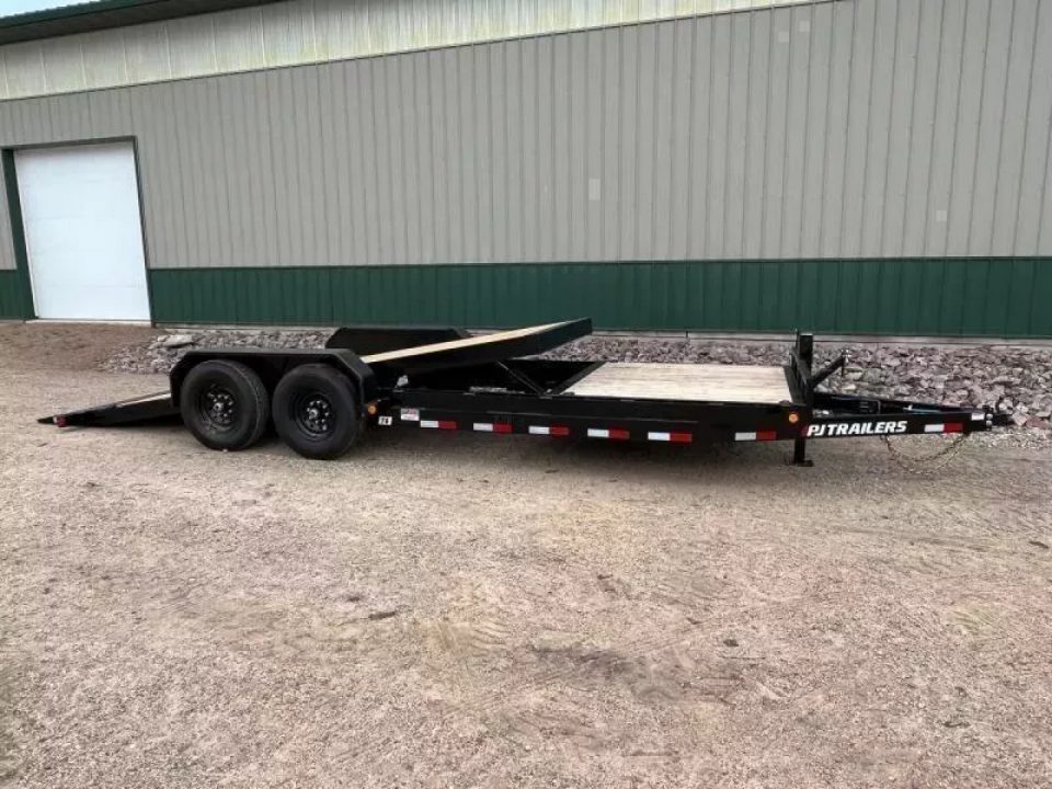 New 2027 22' 14k PJ Channel Equipment Tilt Trailer