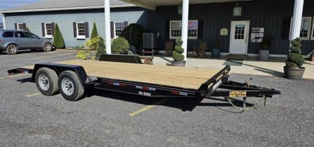 New Quality Pro Grade Wood Deck Car Hauler 20' - 9990 GVWR - Spare Mount