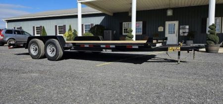 New Quality Pro Grade Wood Deck Car Hauler 20' - 9990 GVWR - Spare Mount