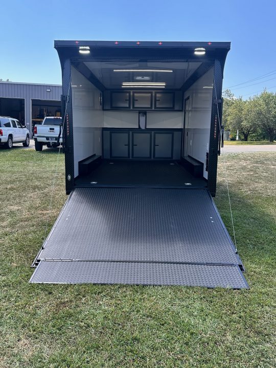 New 2027 8.5x16 Race Trailer-5200lb Torsion- Finished Interior - Charcoal poly - Car / Racing Trailer