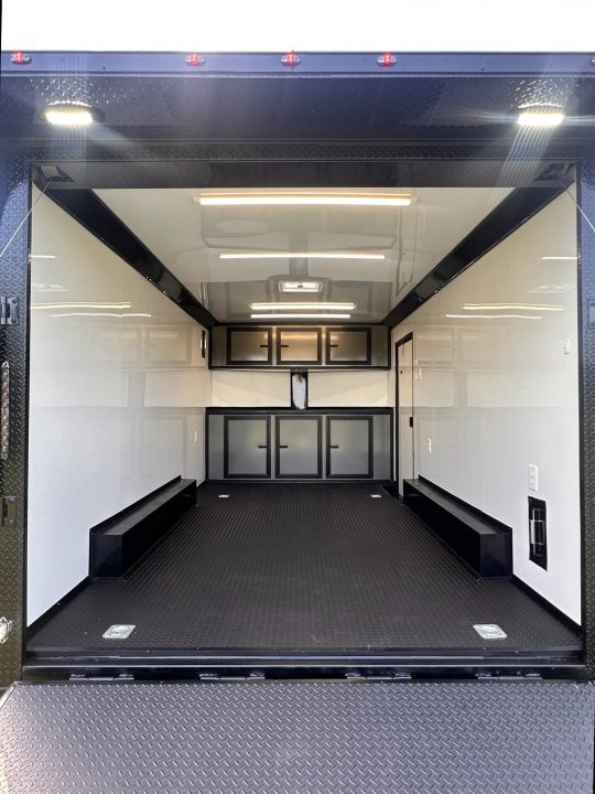New 2027 8.5x16 Race Trailer-5200lb Torsion- Finished Interior - Charcoal poly - Car / Racing Trailer