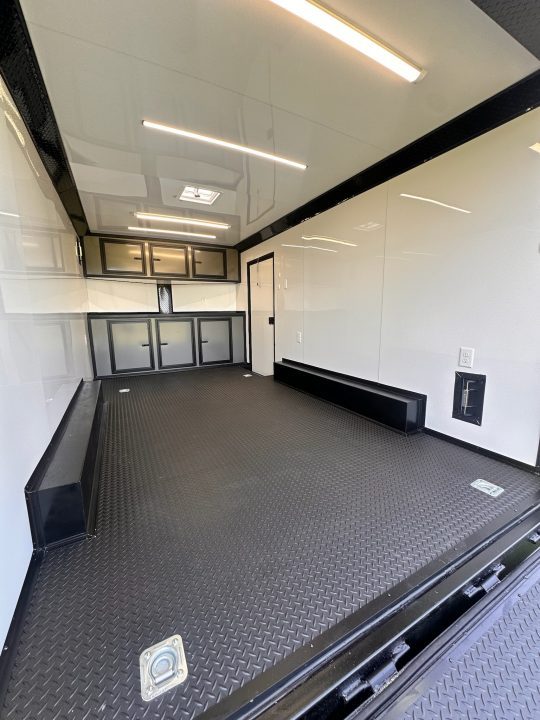 New 2027 8.5x16 Race Trailer-5200lb Torsion- Finished Interior - Charcoal poly - Car / Racing Trailer