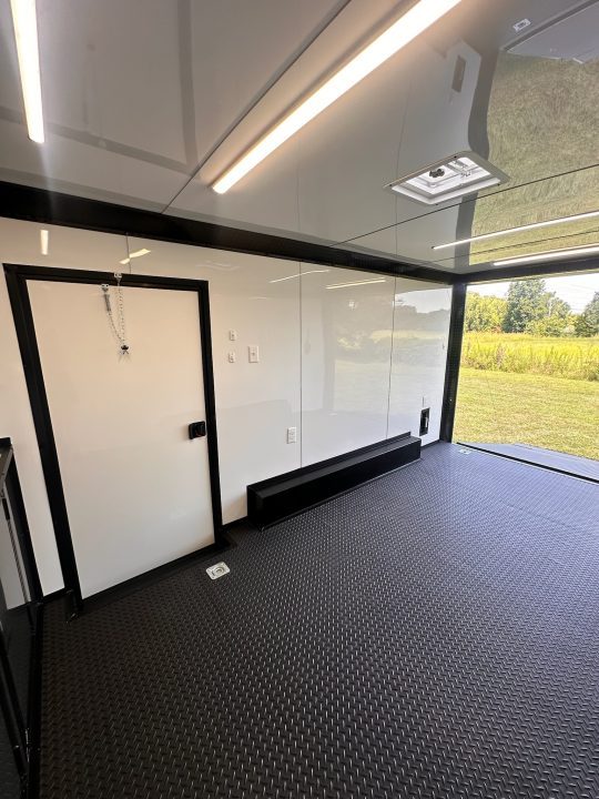 New 2027 8.5x16 Race Trailer-5200lb Torsion- Finished Interior - Charcoal poly - Car / Racing Trailer