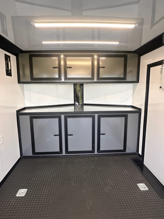 New 2027 8.5x16 Race Trailer-5200lb Torsion- Finished Interior - Charcoal poly - Car / Racing Trailer