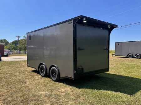 New 2027 8.5x16 Race Trailer-5200lb Torsion- Finished Interior - Charcoal poly - Car / Racing Trailer