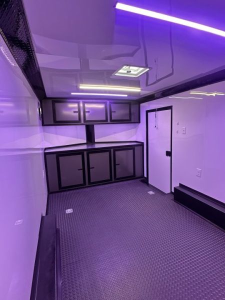 New 2027 8.5x16 Race Trailer-5200lb Torsion- Finished Interior - Charcoal poly - Car / Racing Trailer