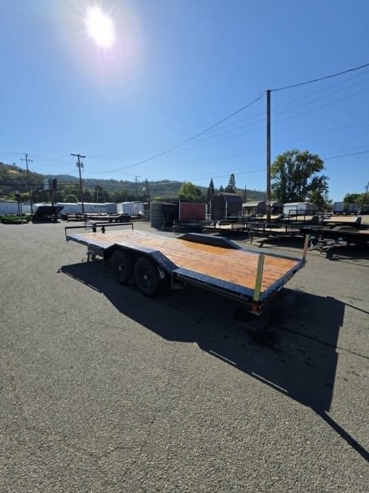 New CAR HAULER 2027 8X20 DOUBLE A ROCK CRAWLER DRIVE OVER FENDERS 14,000 GVWR TRAILER BLACK