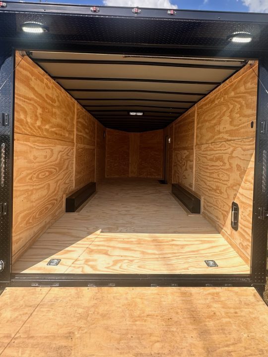 New 2027 8.5x24 Car Hauler-5200LB Torsion Axle--White Blackout-Enclosed Car Hauler