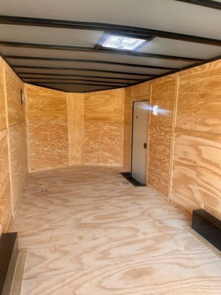 New 2027 8.5x24 Car Hauler-5200LB Torsion Axle--White Blackout-Enclosed Car Hauler