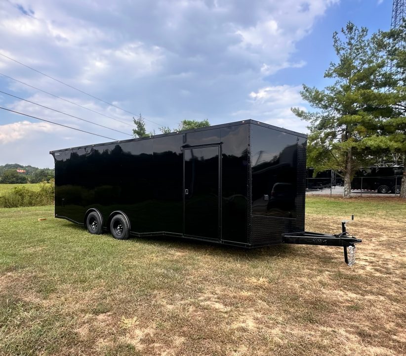 New 2027 8.5x24 Race Trailer -RACE SERIES-Finished Interior- 5200LB Torsion - Full Escape Door-Removable Fender