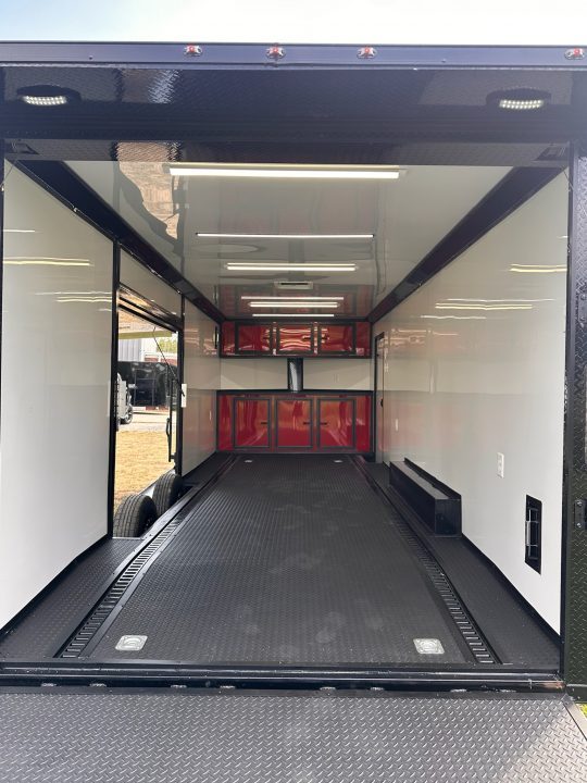 New 2027 8.5x24 Race Trailer -RACE SERIES-Finished Interior- 5200LB Torsion - Full Escape Door-Removable Fender