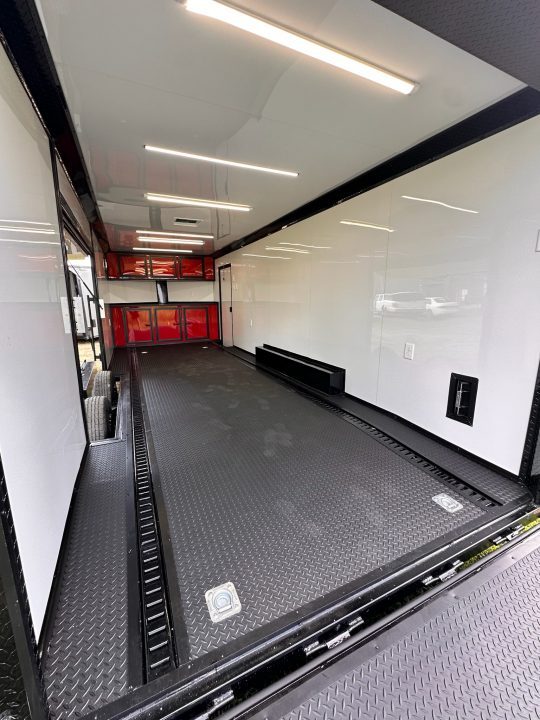 New 2027 8.5x24 Race Trailer -RACE SERIES-Finished Interior- 5200LB Torsion - Full Escape Door-Removable Fender