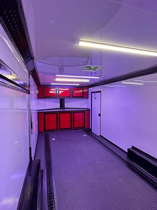 New 2027 8.5x24 Race Trailer -RACE SERIES-Finished Interior- 5200LB Torsion - Full Escape Door-Removable Fender