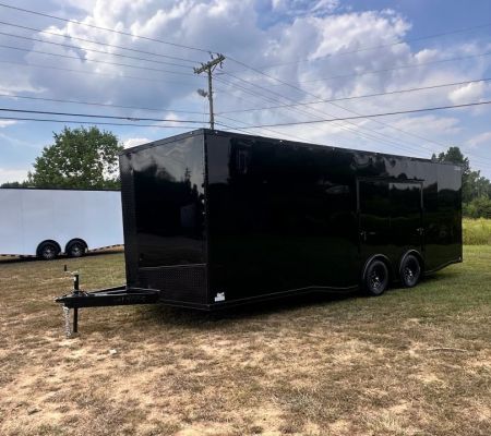 New 2027 8.5x24 Race Trailer -RACE SERIES-Finished Interior- 5200LB Torsion - Full Escape Door-Removable Fender