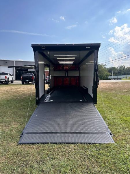 New 2027 8.5x24 Race Trailer -RACE SERIES-Finished Interior- 5200LB Torsion - Full Escape Door-Removable Fender