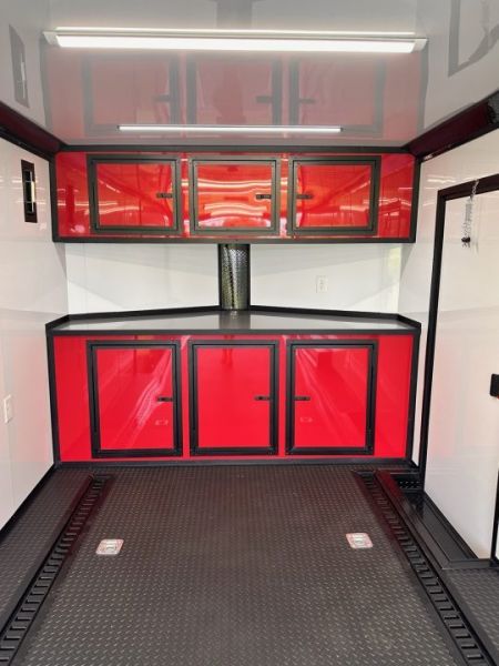 New 2027 8.5x24 Race Trailer -RACE SERIES-Finished Interior- 5200LB Torsion - Full Escape Door-Removable Fender