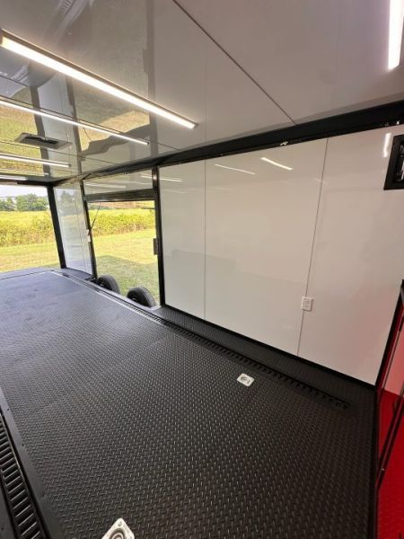 New 2027 8.5x24 Race Trailer -RACE SERIES-Finished Interior- 5200LB Torsion - Full Escape Door-Removable Fender