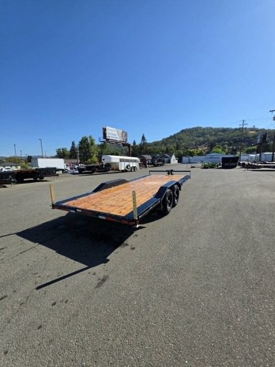 New CAR HAULER 2027 8X20 DOUBLE A ROCK CRAWLER DRIVE OVER FENDERS 14,000 GVWR TRAILER BLACK