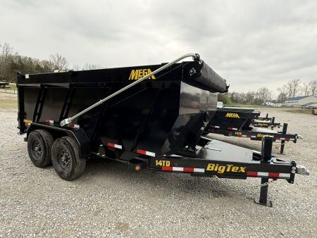 New 2026 Big Tex Trailers 14TDX 16’ 5 STAGE TELESCOPIC DUMP TRAILER HYDRO JACK, LONG ARM TARP 14PLY TIRES