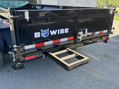 New 2025 BWise 7x16 Dump Trailer 16k 8" CHANNEL MAIN FRAME w/ Tarp and Ramps