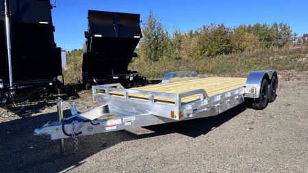 New 2026 CargoPro 8x18 Aluminum 7K Wood Deck Car Hauler w/Slide-In Ramps COCH8X18-W