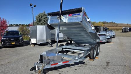 New 2026 K-Trail 6X12 SS 10K Galvanized Dump Trailer w/ Ramps, Tarp Kit and Spare Tire