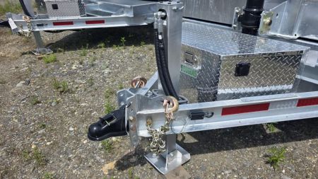 New 2026 K-Trail 82"X14 14K Galvanized Dump Trailer w/ Ramps, Tarp, Tool Tray, Spare Tire