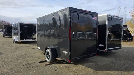 New 2026 Pace American 6x12 Outback DLX Flat Top V-Nose 3K w/ BLACK OUT, EXTRA HEIGHT, D-RING, ALLOY WHEELS & STAB JACKS