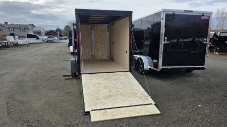 New 2026 Pace American 6x12 Outback DLX Flat Top V-Nose 3K w/ BLACK OUT, EXTRA HEIGHT, D-RING, ALLOY WHEELS & STAB JACKS