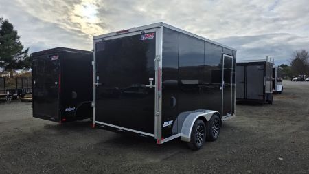 New 2026 Pace American 7 x 14 Journey SE Flat Top Sloped V-Nose 7K w/ ALLOY WHEELS & D-RINGS