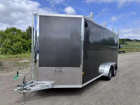 New 2026 Stealth Trailers 7X16 STEALTH ALUMINIUM ULTIMATE CONTRACTOR 7K w/BARN DOORS & RAMPS