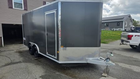 New 2026 Stealth Trailers 8.5x16 XLT Pro 7K Aluminum Enclosed Car Hauler w/HD Rear Ramp Door, Aluminum Composite Panels