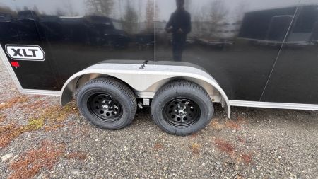 New 2026 Stealth Trailers Stealth 7x14 Aluminum 2-Place Drive-In/Out Snowmobile Trailer w/Extra Height, Recessed D-Rings & LED