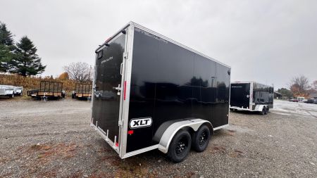 New 2026 Stealth Trailers Stealth 7x14 Aluminum 2-Place Drive-In/Out Snowmobile Trailer w/Extra Height, Recessed D-Rings & LED