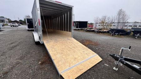 New 2026 Stealth Trailers Stealth 7x14 Aluminum 2-Place Drive-In/Out Snowmobile Trailer w/Extra Height, Recessed D-Rings & LED