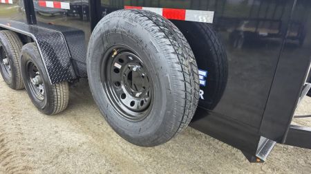 New 2027 BWise 7X14 14K DT714LP-LE-14-H HIGH SIDE DUMP w/ TARP KIT & SPARE TIRE