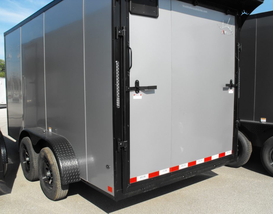 New Enclosed Trailer 7 x 14 Ramp 7' Interior 7K Silver 080 Polycore
