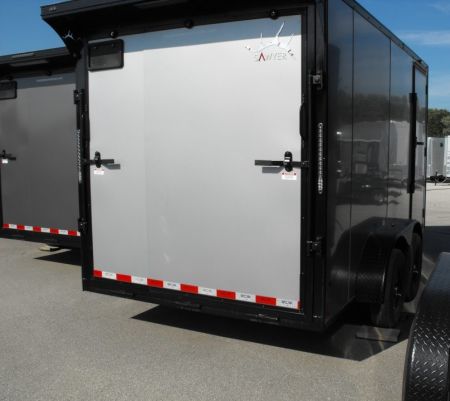 New Enclosed Trailer 7 x 14 Ramp 7' Interior 7K Silver 080 Polycore